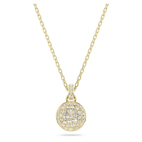 Swarovski Meteora Pendant Necklace for Women Daily Wear Glitter Jewelry 18K Gold Plated Silver Necklace