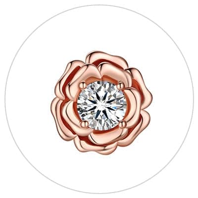 MomentWish 14K Gold Plated Stud Earrings for Women, 1-2 Carat Moissanite, Yellow/Rose Gold Plated 925 Sterling Silver Bi