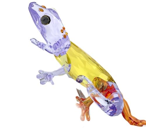 Swarovski Idyllia Gecko Jewelry for Women Special Occasions Delicate Charm Design 14K Gold Vermeil Silver Plated 18 Inch