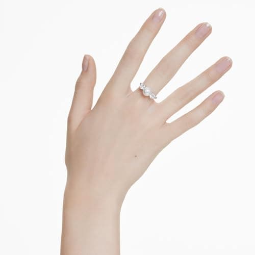 Swarovski Matrix Ring, Crystal Pearl, Round Cut, Clear, Rhodium Finish for Elegant Women
| Swarovski Matrix Ring, Cryst