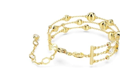 Swarovski Imber Wide Bracelet Round Cut, White, Gold-Tone Plated - Elegant Jewelry for Women
| Swarovski Imber Wide Bra