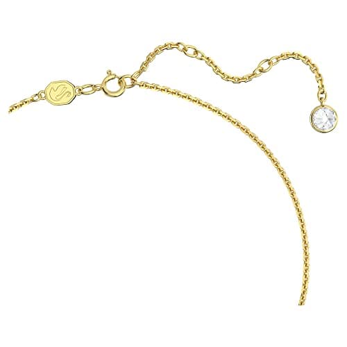 Swarovski Gema Flower Pendant Necklace for Women Special Occasions Sparkling Crystal Pendant Necklace 18K Gold Vermeil S