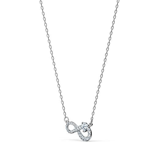 Swarovski Infinity Twist Jewelry Clear Crystals Rhodium Rose Gold Tone Bracelets Necklaces