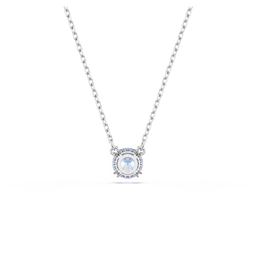 Swarovski Stilla Pendant, Round Cut Blue Rhodium Finished for Women Evening Wear