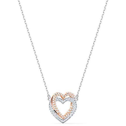 Swarovski Infinity Heart Jewelry Collection - Rose Gold & Rhodium Tone Finish Necklaces and Bracelets for Women
| Swaro