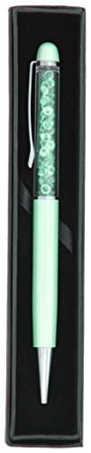 Pastel Collection Turquoise Green Ballpoint Pen, Medium Point, Premium Swarovski Crystal-Filled Body