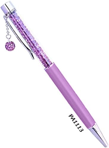Swarovski Crystal Filled Ballpoint Pen - Dangling Charm Light Blue