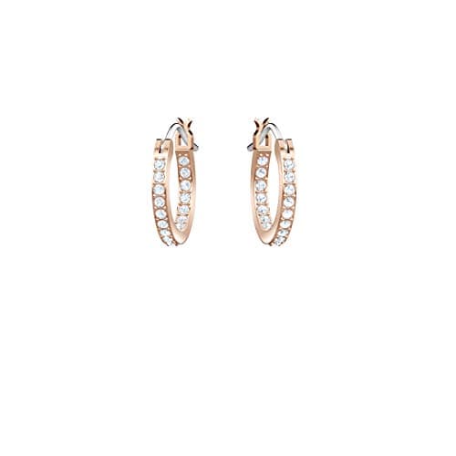 Swarovski Women's Symbolica Evil Eye Hoop Pierced Earrings: Multi-colored, Rose-gold Tone Finished, Trendy Jewelry for E
