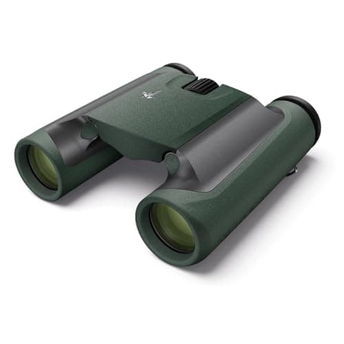 Swarovski OPTIK 10x25 CL Pocket Binoculars for Mountain Hiking and Hunting (Large Field of View, Twist-in Eyecups, Green