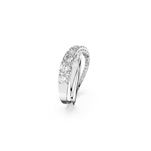 Swarovski Twist Crystal Ring Jewelry Collection for Women, Diamond Cut Rhodium Tone Finish
| Swarovski Twist Crystal Ri