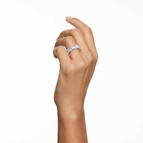 Swarovski Matrix Vittore Ring for Elegant Women, Drop Cut, Clear Rhodium Finished, Size US 9 EU 60
| Swarovski Matrix V