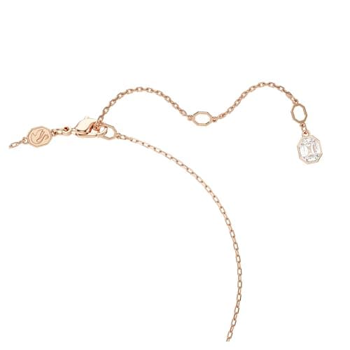 Swarovski Dextera Pendant Round Cut Clear Rose Gold-Tone Finished for Women Evening Party