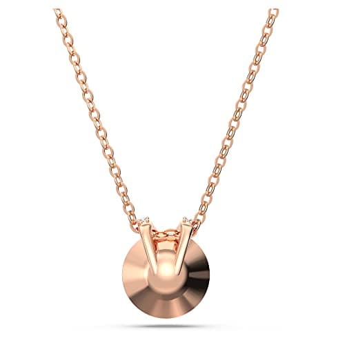 Swarovski Birthstone Pendant Necklace Collection for Women with Square-Cut Stone and Crystals, Rhodium Finish - Elegant