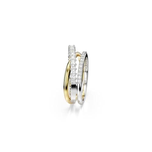 Swarovski Hyperbola Ring - Mixed Cuts Clear Rhodium Finish for Women Wedding Parties
| Swarovski Hyperbola Ring - Mixed