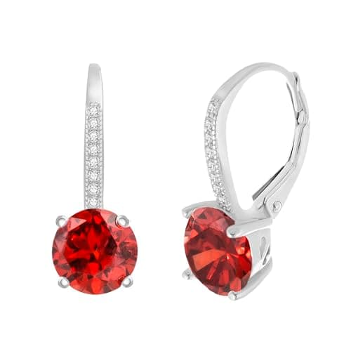LESA MICHELE Rhodium Plated Sterling Silver Cubic Zirconia Drop Bridal Earrings for Women
| LESA MICHELE Rhodium Plated