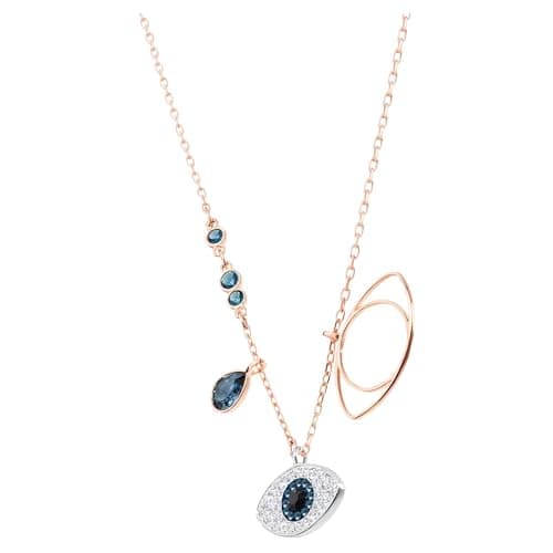 Swarovski Women's Symbolica Evil Eye Pendant Necklace - Blue, Mixed Metal Finish | Fashion Jewelry for Everyday Wear | A