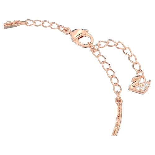 Swarovski Sublima Bangle Bracelet, Rose Gold Tone Finish, For Elegant Women, Evening Wear, Sparkling Clear Crystals, 8cm