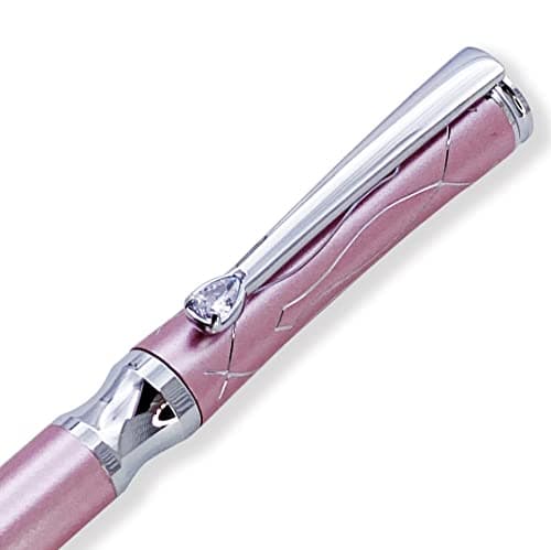 Lachieva Lux Nice Elegant Crystal Executive Metal Ballpoint Pen for Women - Barbie Pink