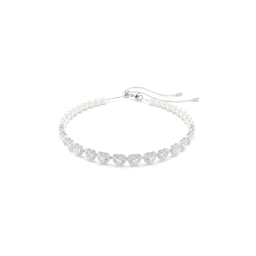 Swarovski Ariana Grande Angelic Mixed Cut Heart Crystal Choker Necklace for Women - Part of the Ariana Grande x Capsule