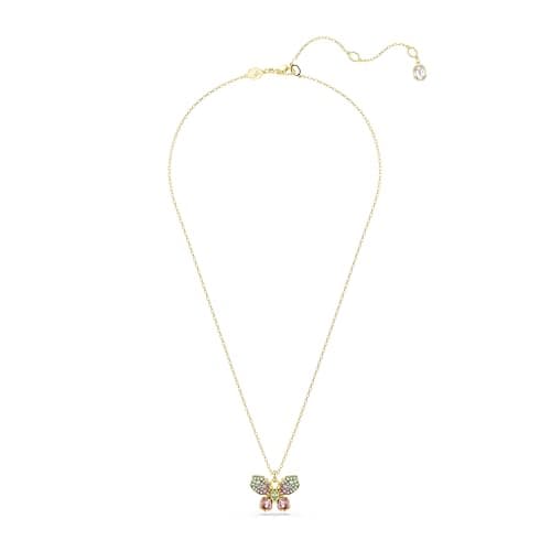 Swarovski Idyllia Multicolored Butterfly Pendant with Pavé Mixed Cuts Mixed Metal Finish for Fashion Conscious Women