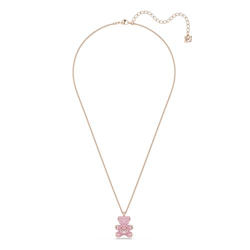 Swarovski Teddy Bear Pendant Necklace - Pink Crystals, Rose Gold-Tone Finish for Women
| Swarovski Teddy Bear Pendant N