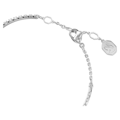 Swarovski Sublima Bangle Bracelet: Meteor Motif, Snow Pavé Clear Crystals, Rhodium Finish, Women's Jewelry, Evening Wear