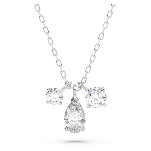 Swarovski Attract Pear Jewelry Clear Crystals Rhodium Finish Women Fashion Accessories
