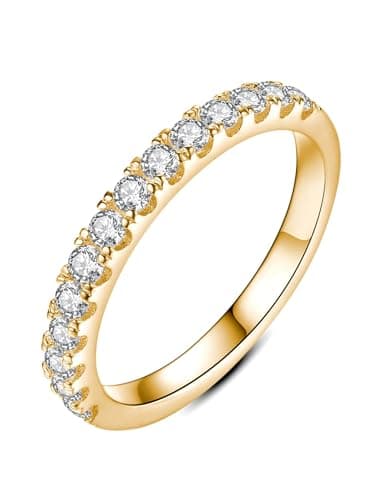 IMOLOVE Moissanite Engagement Ring for Women with 18K White Gold Plated 925 Sterling Silver Ring
| IMOLOVE Moissanite E