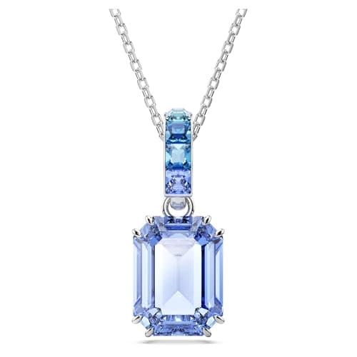 Swarovski Millenia Pendant Octagon Cut Blue Rhodium Finished Pendant Necklace Women Jewelry