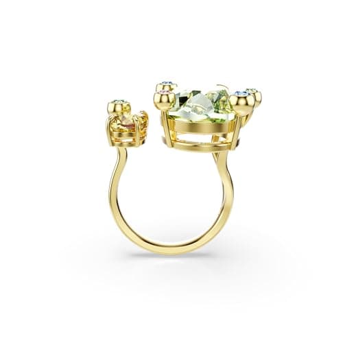 Swarovski Gema Open Ring, Mixed Cuts Multicolored Gold-Tone Finish for Special Occasions Highlights Sparkling Stones Spe