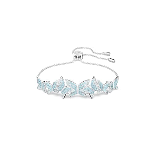 Swarovski Lilia Butterfly Jewelry for Women, Blue Rhodium Crystal Necklace, Earrings, and Bracelet
| Swarovski Lilia Bu