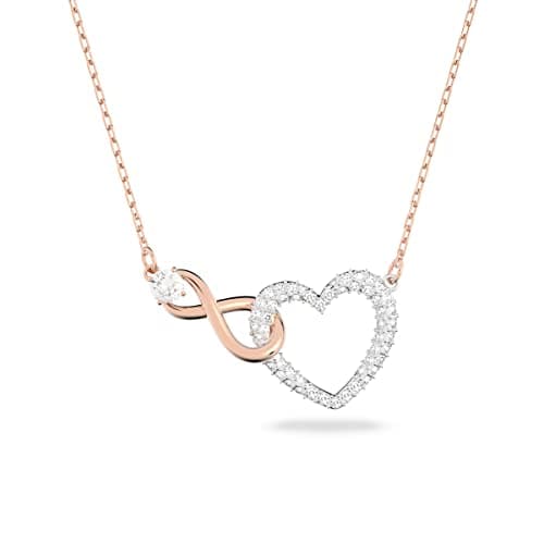 Swarovski Infinity Heart Jewelry Collection - Rose Gold & Rhodium Tone Finish Necklaces and Bracelets for Women
| Swaro