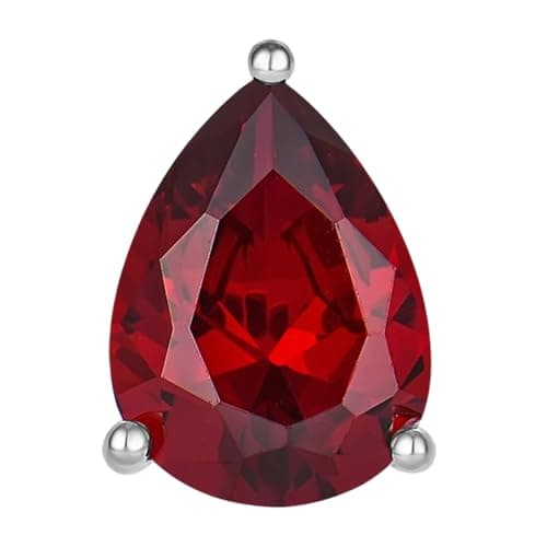 YL 925 Sterling Silver Teardrop Dangle Earrings for Women | Birthstone Solitaire Leverback Jewelry | 7x10 MM | Birthston
