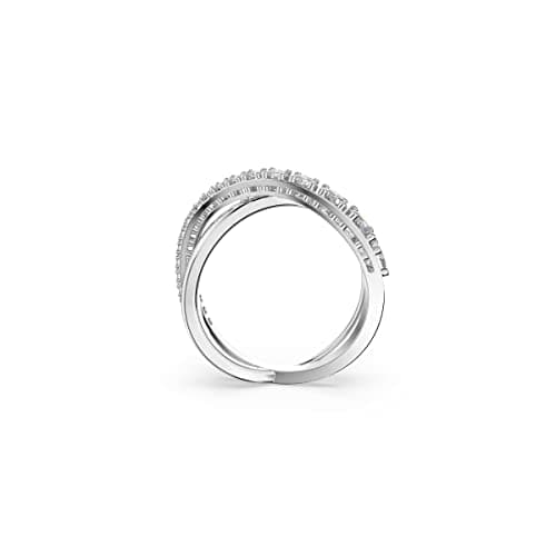 Swarovski Twist Crystal Ring Jewelry Collection for Women, Diamond Cut Rhodium Tone Finish
| Swarovski Twist Crystal Ri