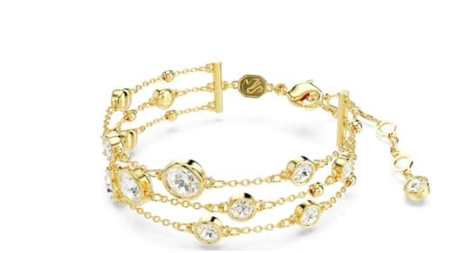 Swarovski Imber Wide Bracelet Round Cut, White, Gold-Tone Plated - Elegant Jewelry for Women
| Swarovski Imber Wide Bra