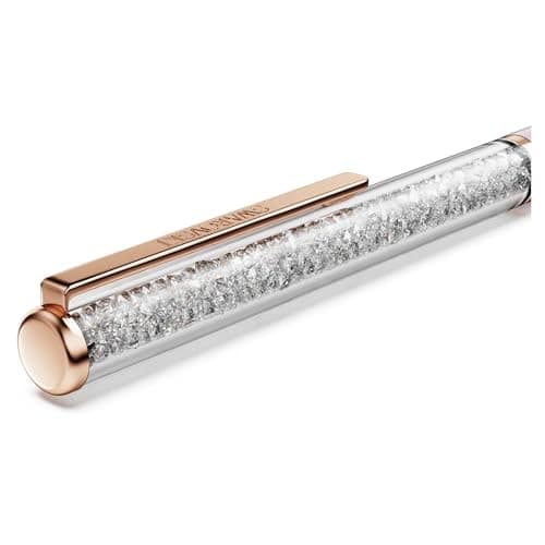 Swarovski Crystalline Silk Ballpoint Pen - Pink, Pink Lacquered, Rose Gold-Tone Plated | Elegant Writing Tool for Office