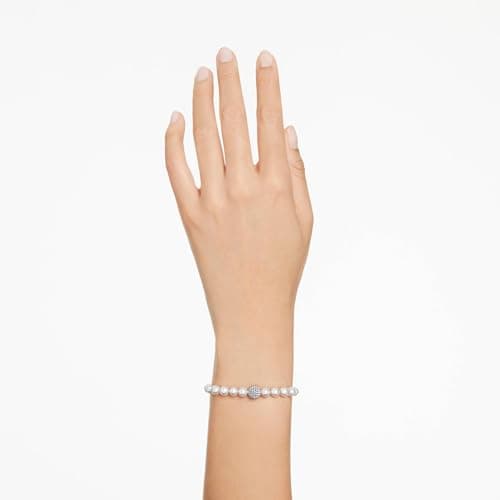 Swarovski Remix Strand Bracelet: Crystal Pearls and Pavé-Set Sphere - Glamorous and Stylish for Women - Everyday Wear -
