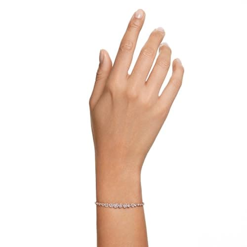 Swarovski Emily Tennis Bracelet Jewelry Clear Crystals Blue Crystals Pink Crystals for Women Sporty Style