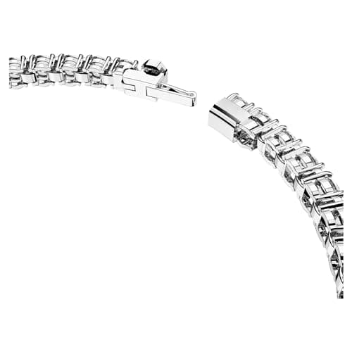 Swarovski Matrix Tennis Bracelet for Women, Round Cut, Clear, Rhodium Finished, Elegant Jewelry Design