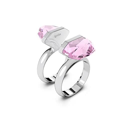 Swarovski Lucent Crystal Ring Jewelry Collection for Women with Rhodium Tone Finish and Pink Crystals
| Swarovski Lucen
