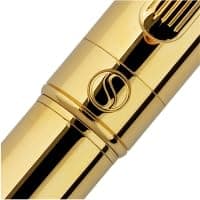 Silver Chrome Ballpoint Pen - Stunning Luxury Pen with 24K Gold Finish, Professional Gift Set for Men & Women, Office Ba