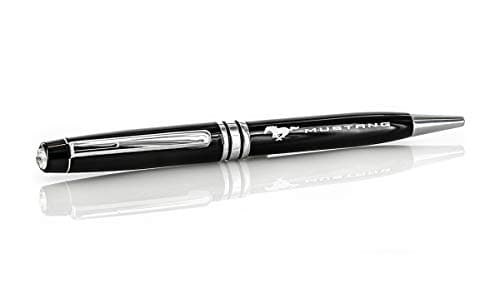 Ford Luxurious Jet Black Sheen Mustang Pen with Swarovski® Clear 6mm Crystal for Stylish Professionals in Formal Setting