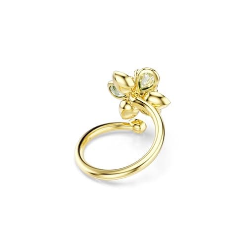 Swarovski Idyllia Open Ring - Mixed Cuts Flower Green Gold-Tone Finish Size 6 3/4 for Women
| Swarovski Idyllia Open Ri