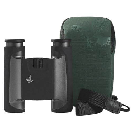 Swarovski OPTIK 10x25 CL Pocket Binoculars for Mountain Hiking and Hunting (Large Field of View, Twist-in Eyecups, Green
