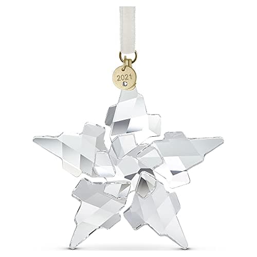 Swarovski Annual Edition 2022 Ornament - White Swarovski Crystals, Champagne Gold Tone Finish Metal, Best Gifts for Love