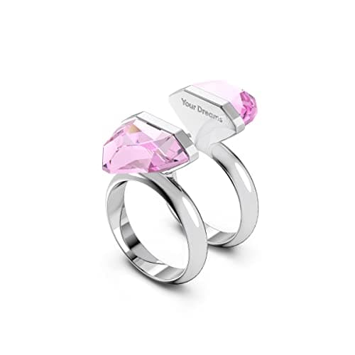 Swarovski Lucent Crystal Ring Jewelry Collection for Women with Rhodium Tone Finish and Pink Crystals
| Swarovski Lucen