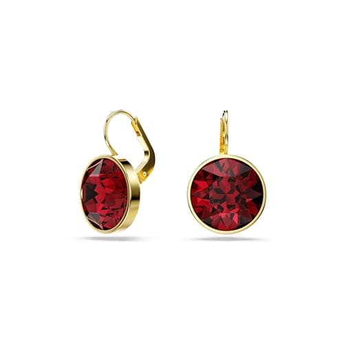 Swarovski Bella Drop Earrings for Women, Round Cut Crystal, Lever Back Closure, Elegant Jewelry, 14mm, Trendy Accessori