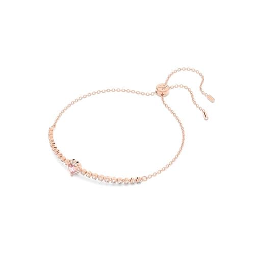 Swarovski One Heart Pink Rose Gold-Tone Bracelet for Women
| Swarovski One Pink Heart Bracelet with Rose Gold-Tone Fini