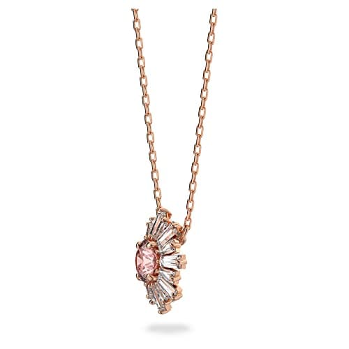 Swarovski Sunshine Jewelry Collection Pink Crystals for Women Rose Gold Tone Finish Best Selling Pendant Necklace
| Swa