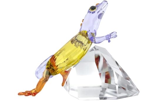 Swarovski Idyllia Gecko Jewelry for Women Special Occasions Delicate Charm Design 14K Gold Vermeil Silver Plated 18 Inch